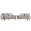 Revive Upholstered Fabric Sofa And Loveseat Set In Beige-501374430