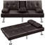 Canapé convertible en similicuir de 66 po avec porte-gobelet Janni-437376643-462683319