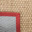 Natural Fiber Rikko Border Area Rug In Natural & Red-558395450