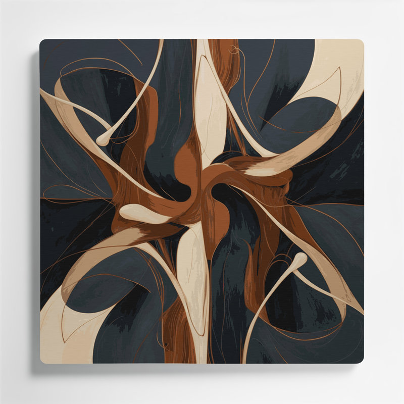 Abstract Figurative 87 Gray Metal Wall Art, 16" H x 16" W