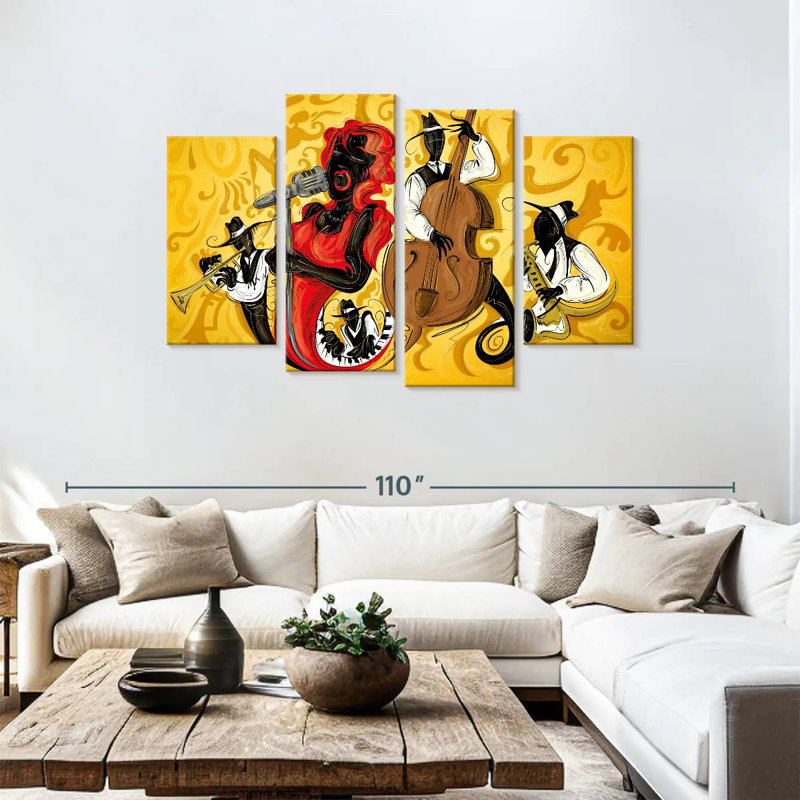 Abarca Abstract Jazz Band, 48" H x 75" W
