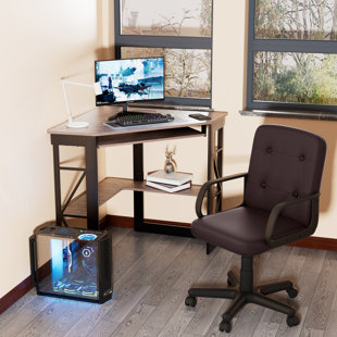 Lambrecht Corner Metal Base Writing Desk