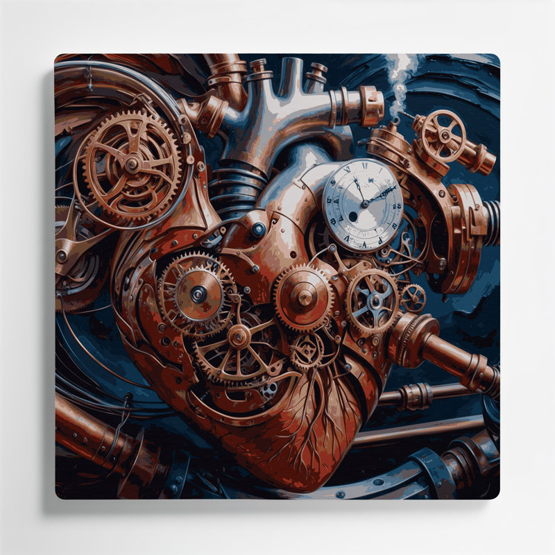 Art mural en métal Sci Fi, H 144 po x l 144 po x P 0,05 po