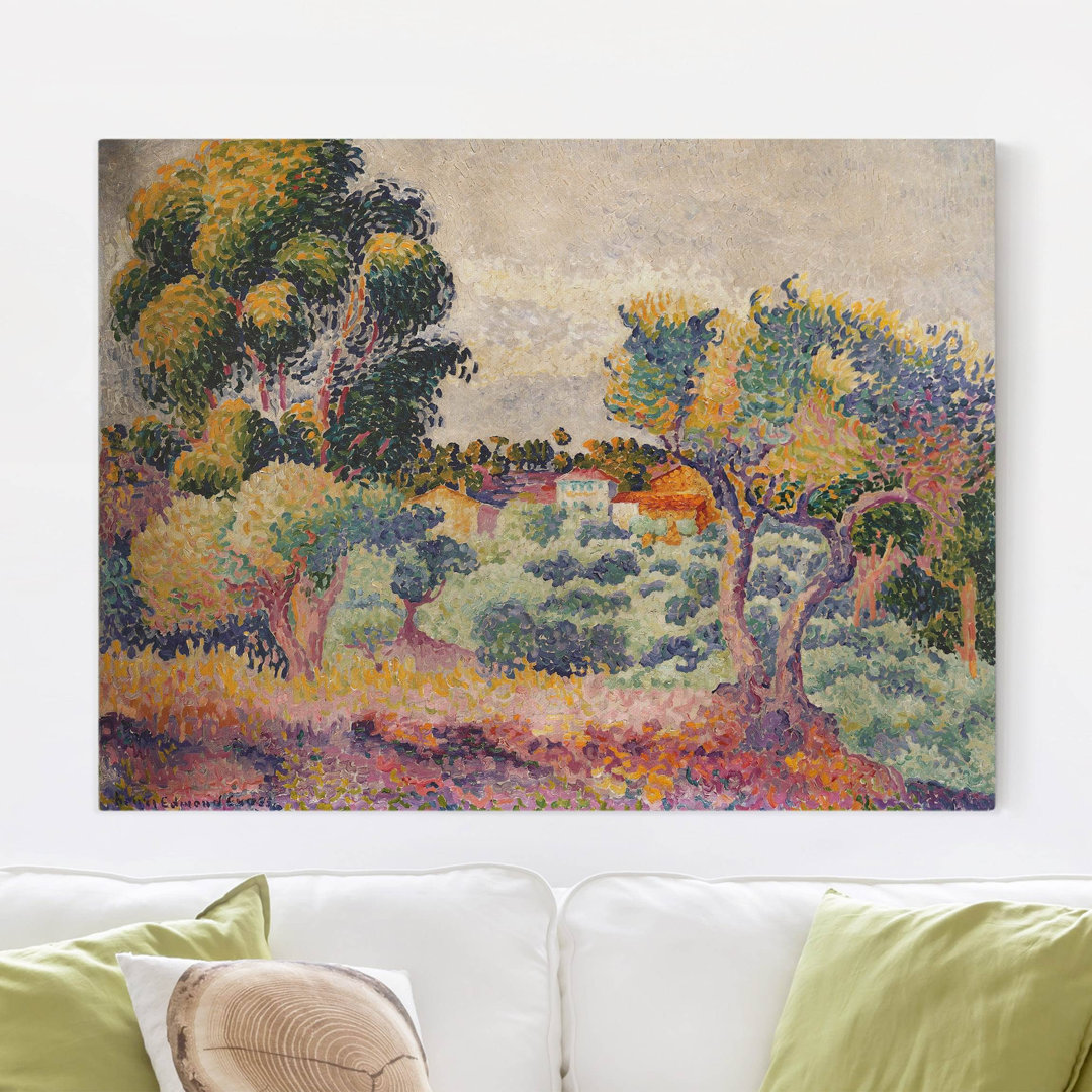 Leinwandbild Eukalyptus und Olivenhain von Henri Edmond Cross