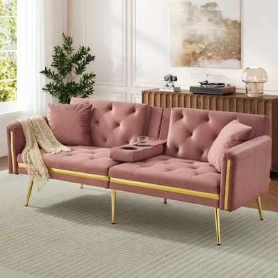 2 Seater Velvet Sofa Bed