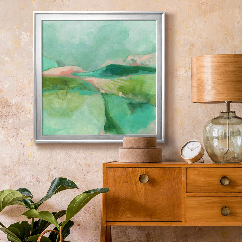 «Mint Valley II», reproduction encadrée de qualité supérieure - prête à être accrochée, H 22,5 po x l 22,5 po x P 1,5 po