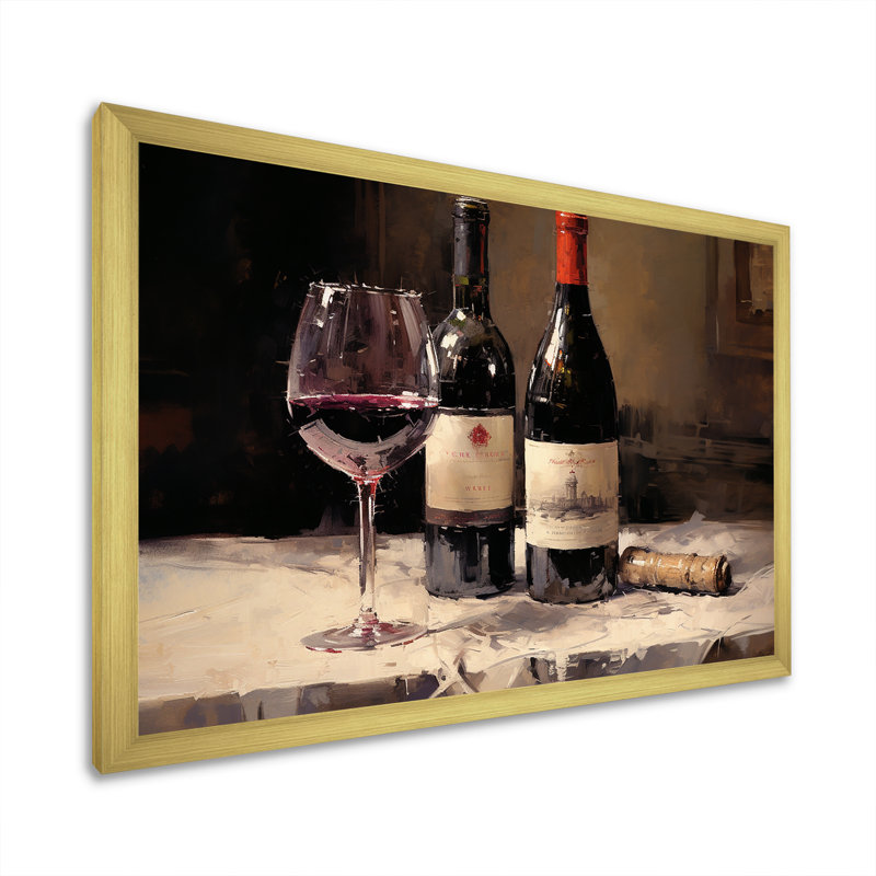 " Claret Clarity ", Gold Single Picture Framed, 24" H x 32" W x 1" D