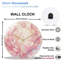 Horloge florale avec chiffres roses - horloge murale moderne en verre 12 po