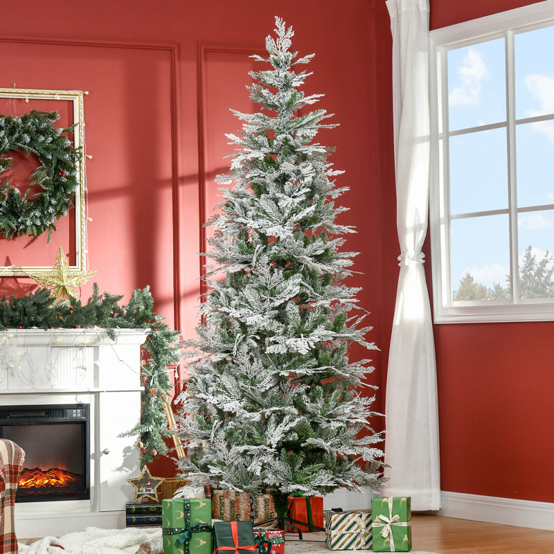 Arbre de Noël artificiel enneigé 7,5 pi