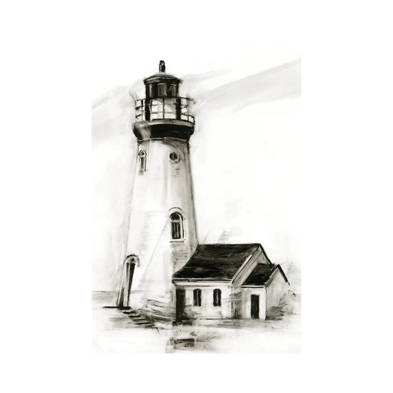 Lighthouse Study I by Ethan Harper - Wrapped Canvas Painting, 45.72cm H x 30.48cm W x 1.91cm D