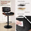 Upholstered Adjustable Height Counter Stool with Solid Wood Frame
