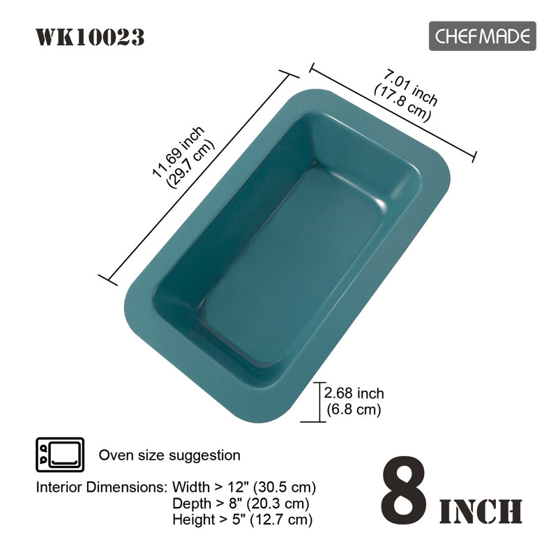 Moule à gâteau rectangulaire en acier au carbone antiadhésif CHEFMADE