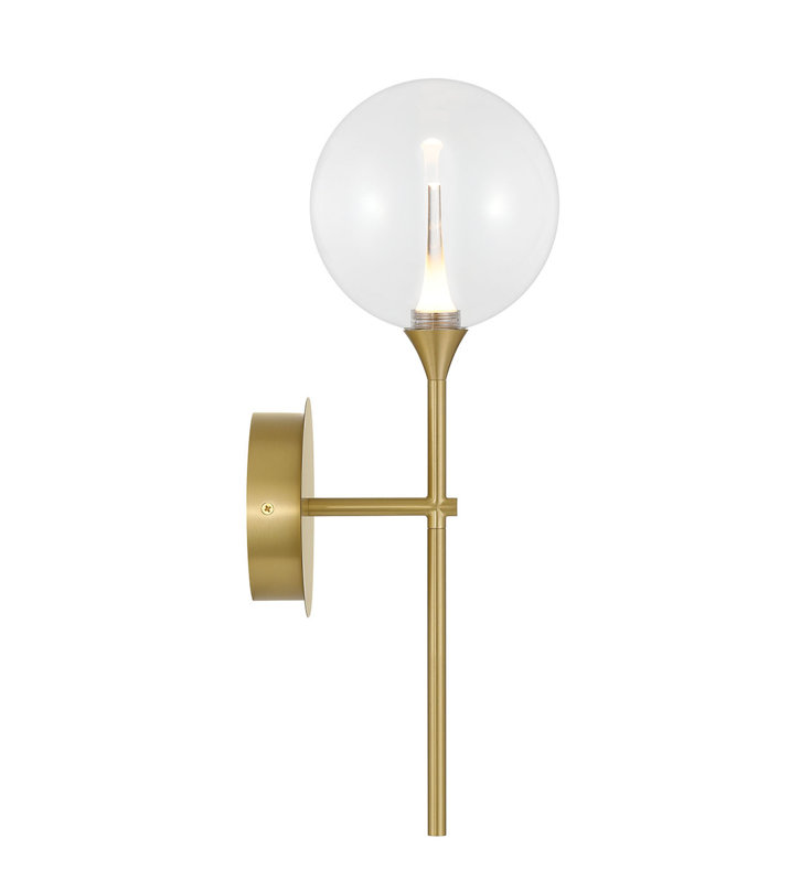 Iissa, Wall Sconce, 19",, Clear, Gold