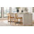 Calheme Coastal Rattan Counter Stool with Removable Soft Cushion Set Of 4-482473848