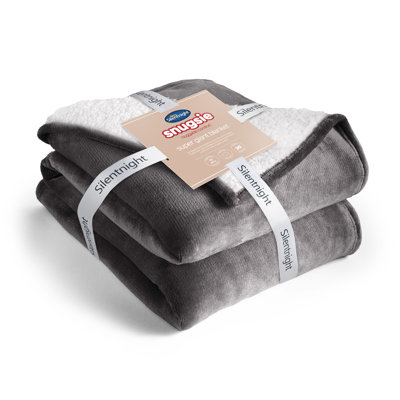 Silentnight Snugsie Giant Throw- Cosy Sherpa Lined - Non Heated Blanket