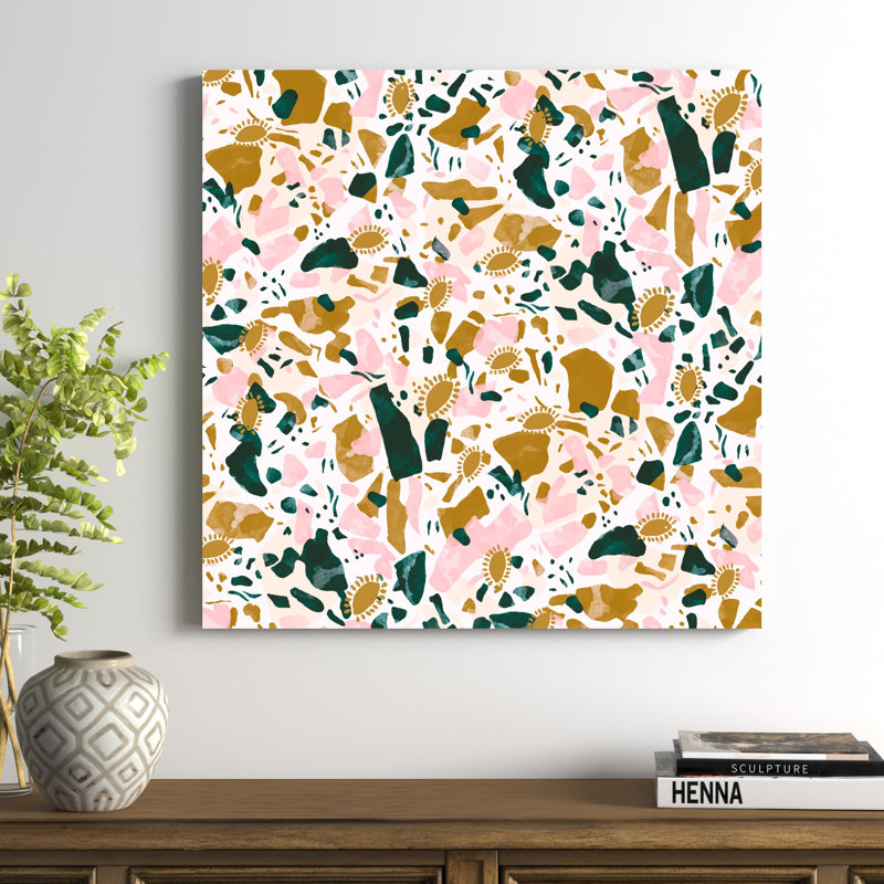 Boho Terrazzo, H 36 po x l 36 po, Unframed, Non