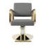 Fauteuil de coiffure gris à 360 ° avec tabouret gris-432037743