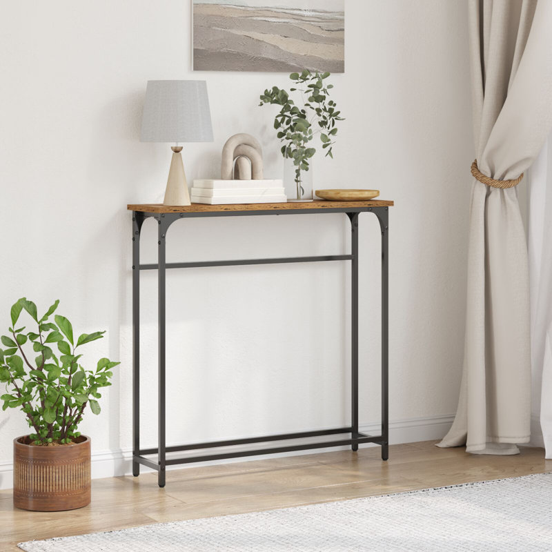 Console vidaXL en vieux bois 29,53 x 7,68 x 29,53 po, H 29,5 po x l 29,5 po x P 7,7 po