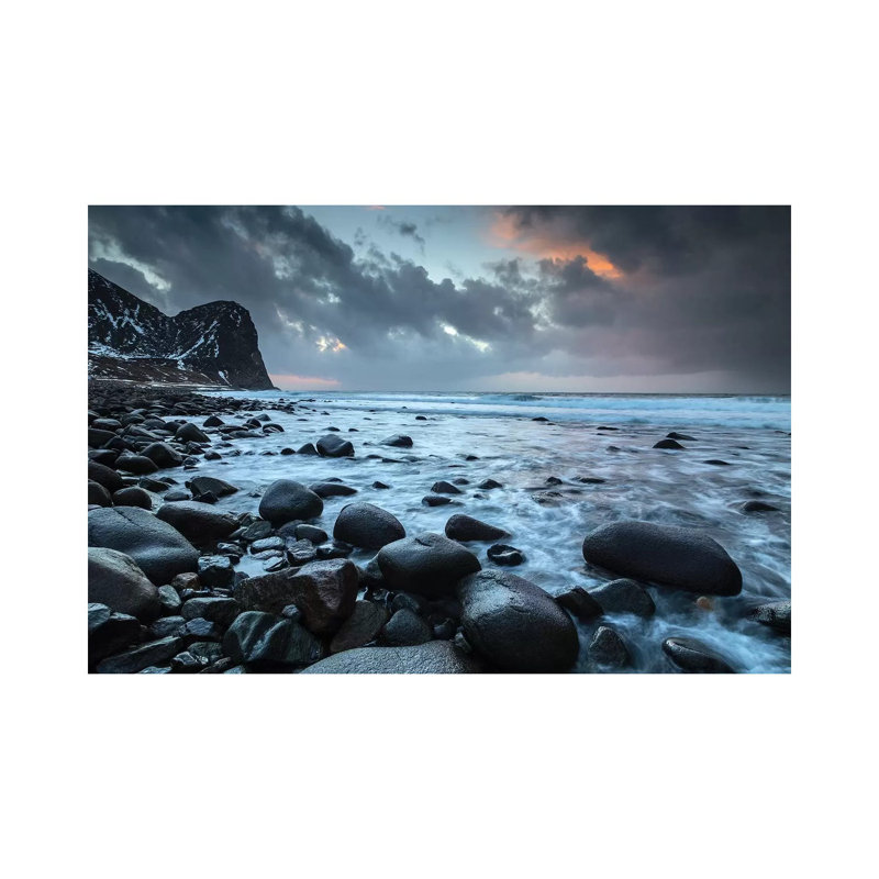 Norway, Lofoten, Unstad Beach III by Mikolaj Gospodarek - Wrapped Canvas Print, 66.04 cm H x 45.72 cm W x 1.91 cm D