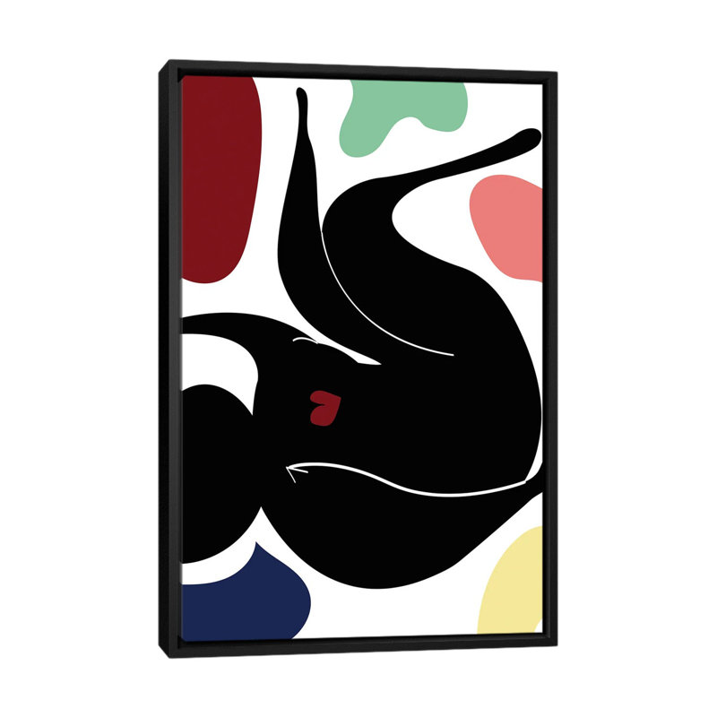 Le centre du cœur-impression d’art graphique, H 60 po x l 40po x P 1,5 po, Toile avec cadre noir, Pas de tapis