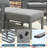 Set Of 2 All-Weather Metal Patio Ottomans With Thick Cushions And Durable Frame For Outdoor Comfort-751493322