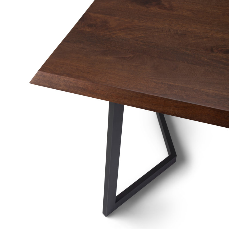 Larkin 7-Piece Black and Silver Wood Metal Dining Set