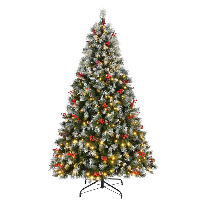 Lighted Artificial Christmas Tree, 5.91ft H