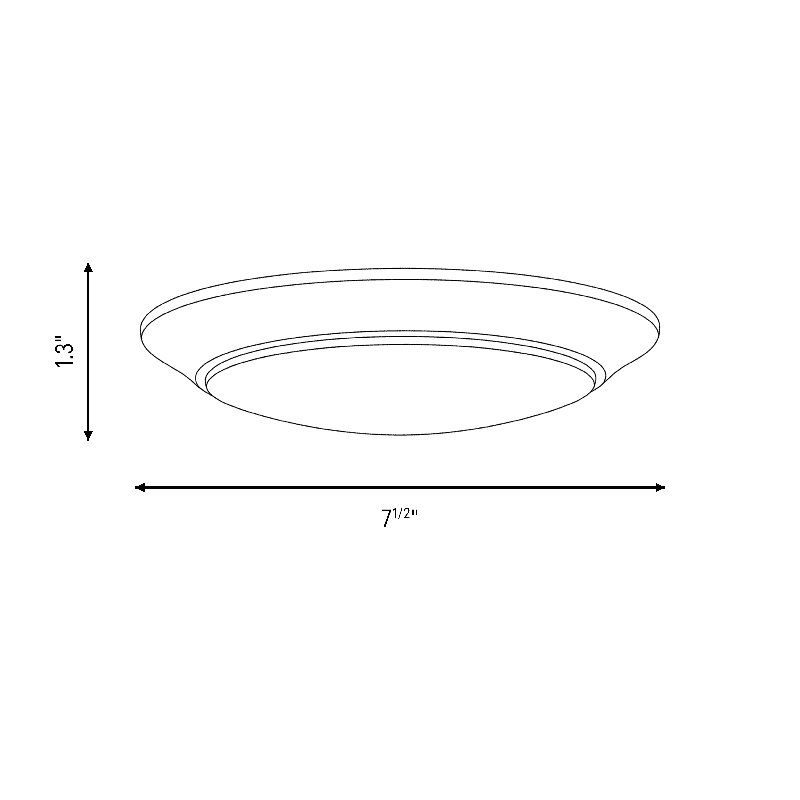 Mahdeen Acrylic LED Flush Mount in Black, Black