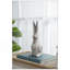 Statue de lapin en ciment crème 5,3 x 4,5 x 12,8 po