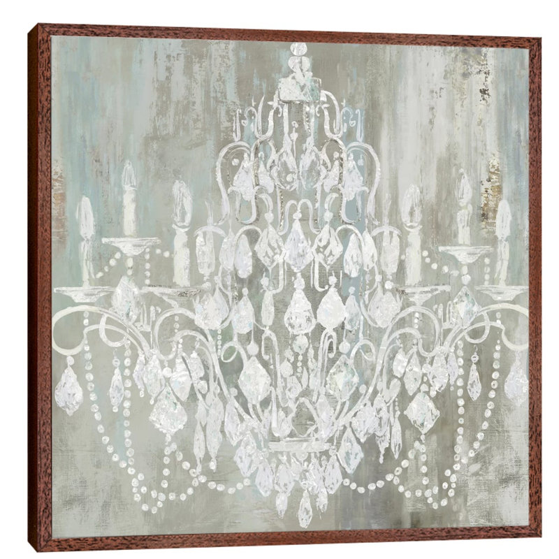 Chandelier by Aimee Wilson - Painting on Canvas, 66.04 cm H x 66.04 cm W, Brown Framed