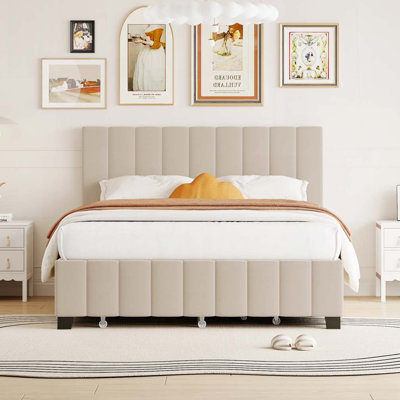  Grand lit plateforme avec rangement Faredo