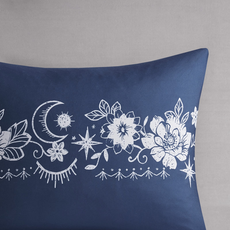 Navy Celestial Cotton Full/Queen Duvet Cover Set