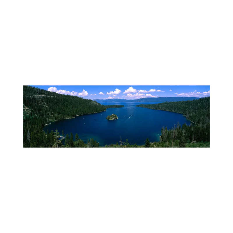 Fannette Island, Emerald Bay, Lake Tahoe, Californie, États-Unis - Giclée sur toile tendue avec châssis, H 16 po x l 48 po