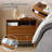 Aviannah Midcentury Modern 2-Drawer Nightstand With Built-In Charging Station And Rubber Wood Legs And Open Shelf (Set of 2)-780723589