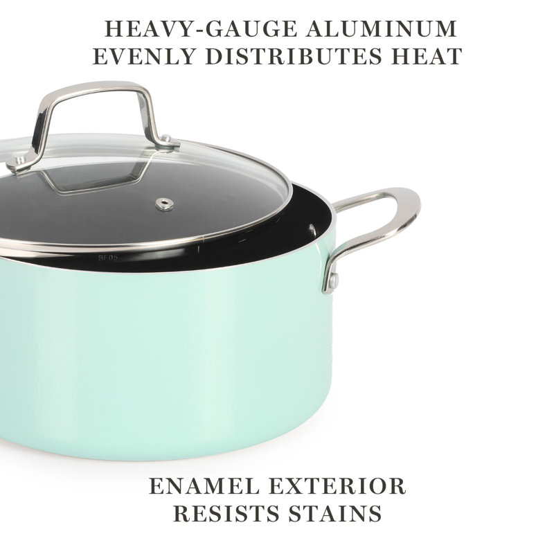Martha Blue 10-Piece Nonstick Aluminum Enamel Cookware Set