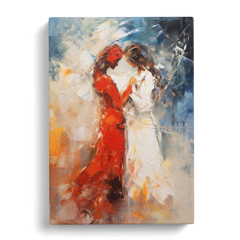 Two Women In Love Gestural - Print, 60cm H x 40cm W x 3cm D