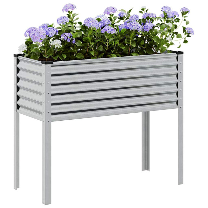 Ankoma Planter Box, 90cm H x 100cm W x 45cm D, Light Grey
