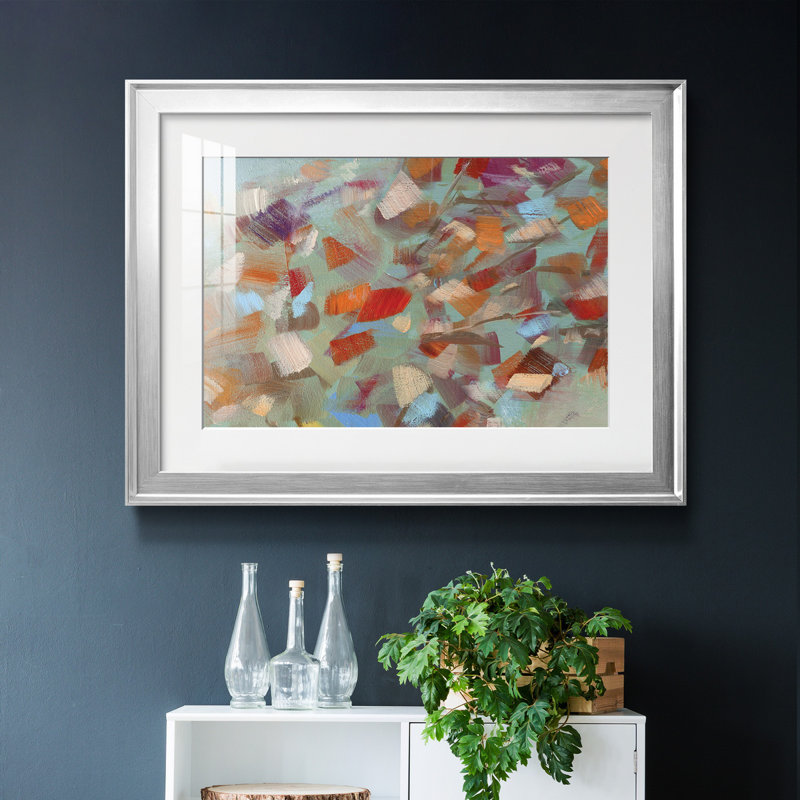 Confetti Party - peinture encadrée, H 30,5 po x l 42,5 po x P 1,5 po, Papier avec cadre argenté
