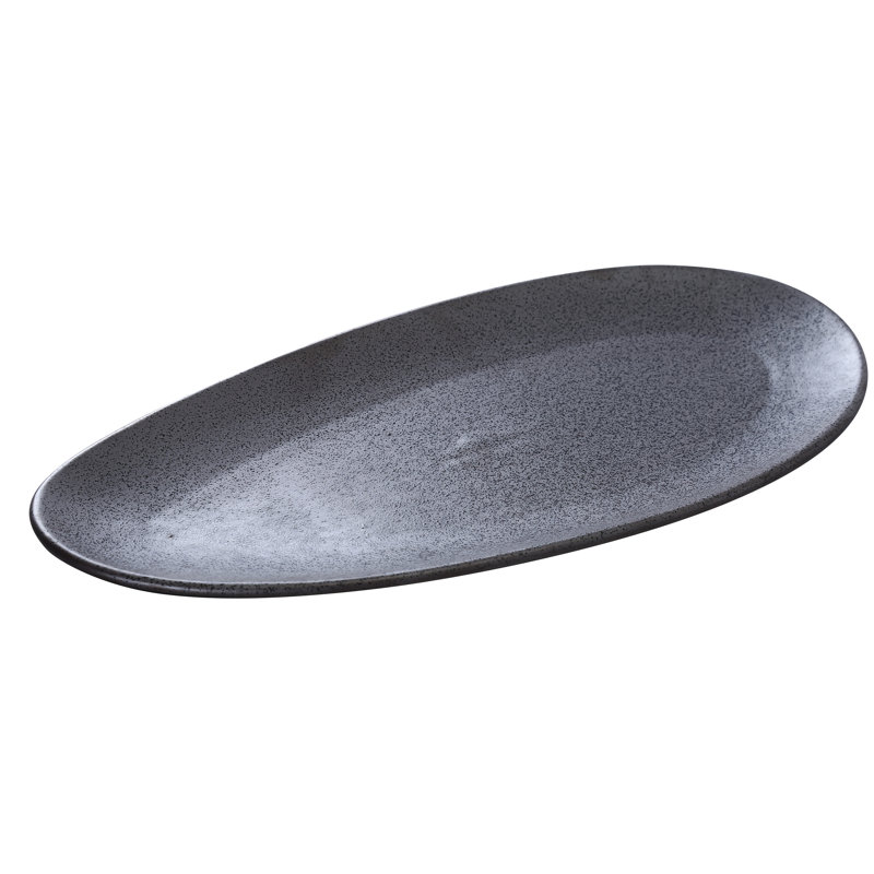 Yanco Diamond Porcelain Platter, 16"L x 7.5"W x 1" H