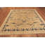 Tapis carré ivoire et bleu