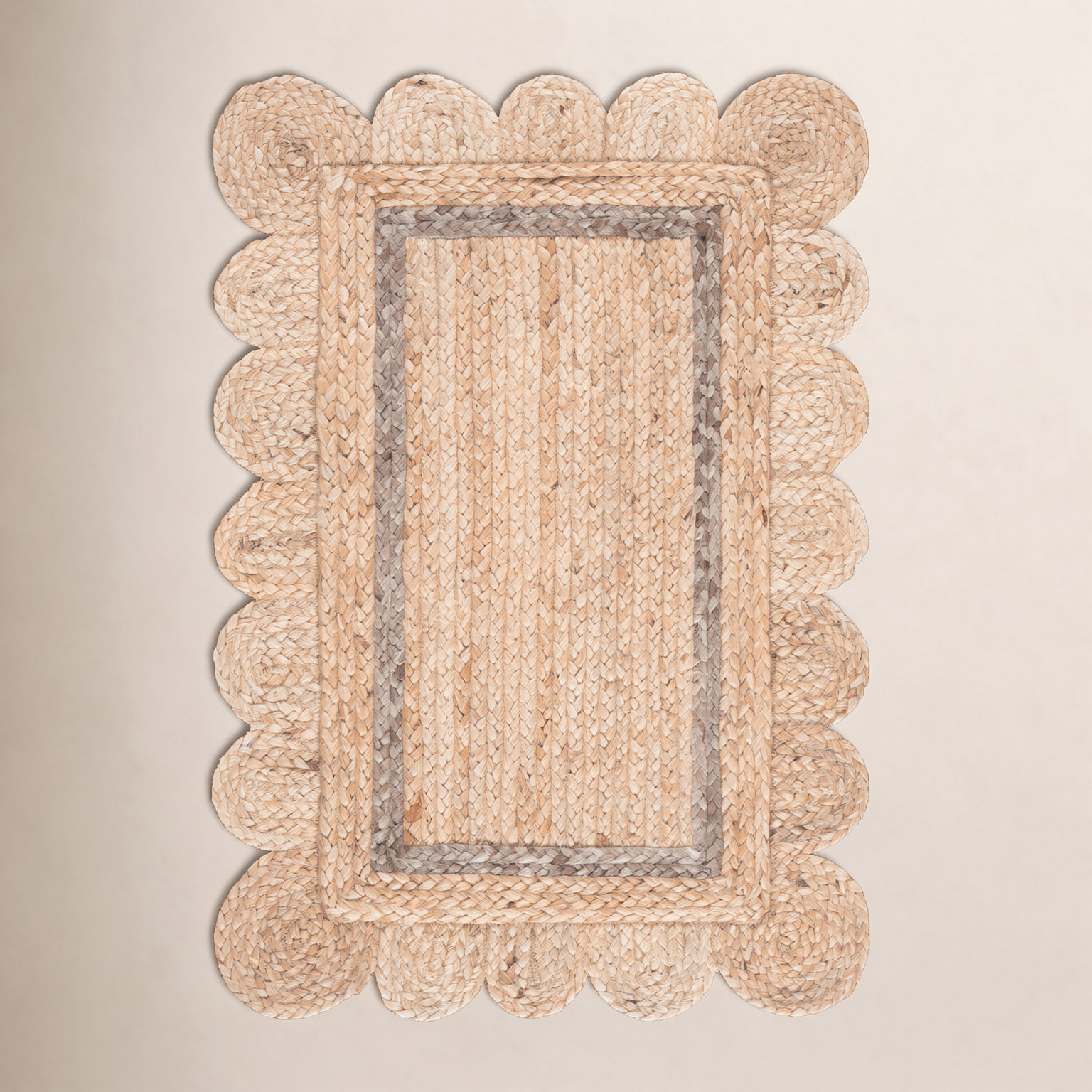 Inaki Hand-Woven Geometric Jute Rug, Rectangle 6' x 9'
