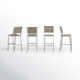 Lysa 44'' Anodized Aluminum Outdoor Bar Stool