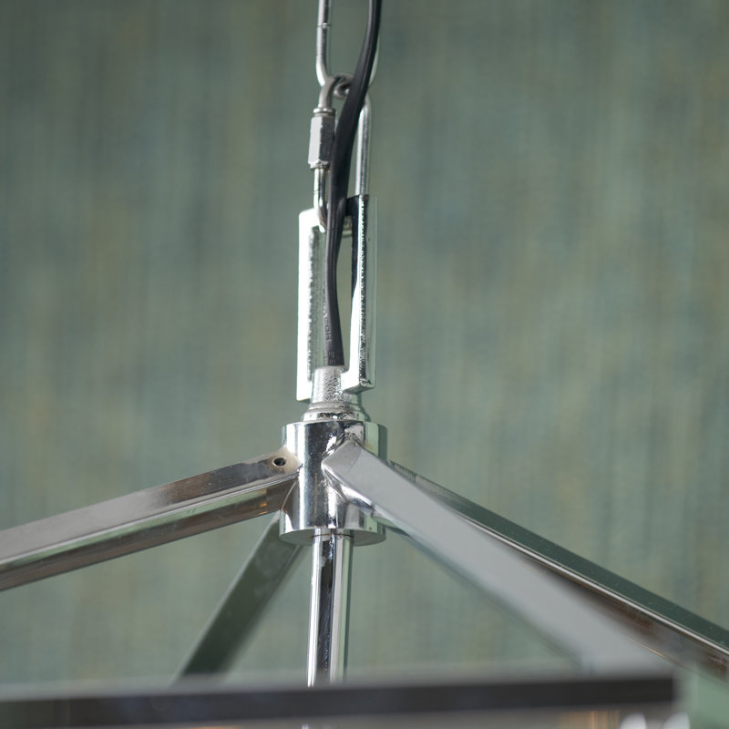 Anis 4-Light Lantern Chandelier, Chrome