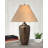 Azure Collection 29 in. Hammered Bronze Resin Table Lamp