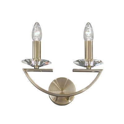 Much Wenlock Glass Candle Wall Light