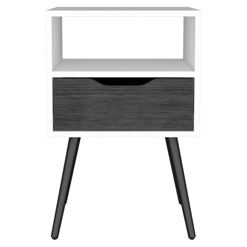 Modern Minimalist Nightstand, Black