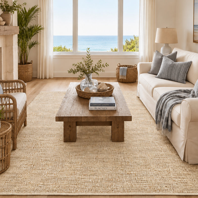 Aleksei Jute Area Rug, Rectangle 8' x 10', Gray