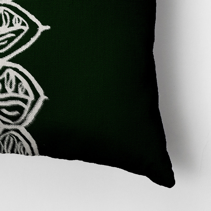 Housse et insert rectangulaires en coton, Vert foncé, 18" x 18"