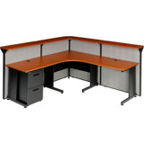 L-Shaped Synthetic Laminate Reception Desk