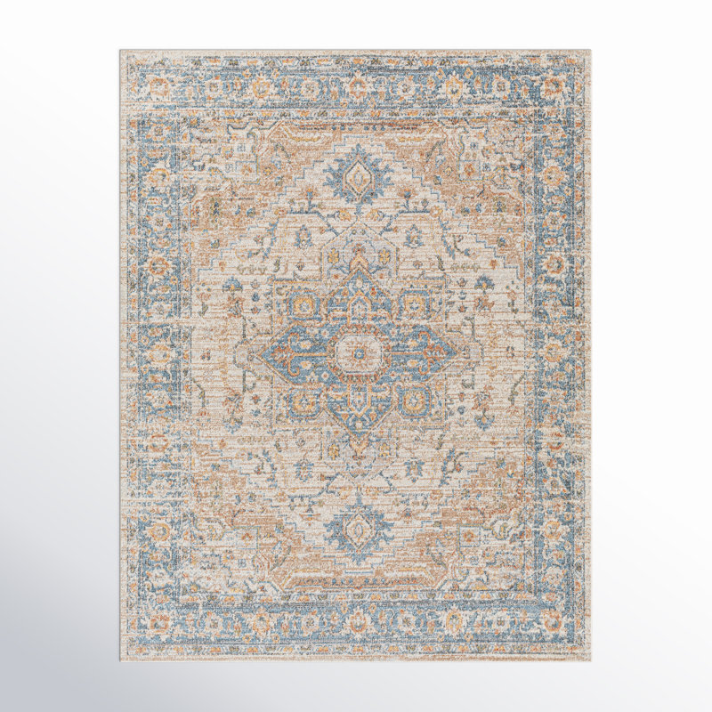 Jadence Machine Washable Oriental Area Rug, Rectangle 7'10" x 10'2"